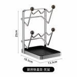 厨房锅架台面多层锅盖收纳架 304不锈钢立式锅盖板置物架