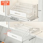 厨房橱柜内置调料架液压静音升降置物架免打孔多层调味品收纳架