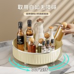 厨房旋转调料置物架多功能塑料化妆收纳盒家用客厅餐桌厨房收纳架
