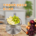 跨境双层圆形不锈钢多功能旋转置物架厨房酱油瓶调料架收纳架工具