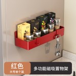 跨境爆款磁吸冰箱侧面置物架多层磁吸收纳架厨房调料架保鲜膜架免