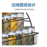 跨境厨房抽拉收纳架香料架橱柜收纳置物架铁艺桌面三层调料架批发