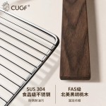 厨贵妃304不锈钢双层置物架台面调料架家用多功能收纳架分层架子