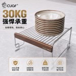 厨贵妃304不锈钢双层置物架台面调料架家用多功能收纳架分层架子