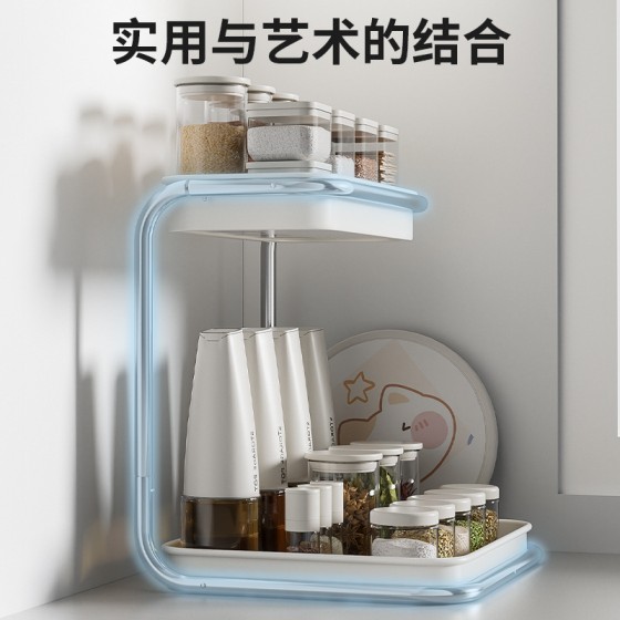 简约款多功能调料架厨房多功能置物架调味品调料瓶罐家用收纳架