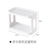 厨房置物架双层调料架家用台面沥水架多功能桌面收纳架放水杯架子