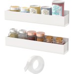 跨境 亚克力浴室透明墙调料架带纳米双面胶带壁挂式收纳架