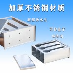 食品级不锈钢方形筷子筒汤匙盒收纳架商用餐厅勺子架带盖饭店适用
