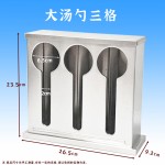 食品级不锈钢方形筷子筒汤匙盒收纳架商用餐厅勺子架带盖饭店适用