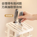 多功能刀架置物架厨房台面筷笼刀座一体菜刀剪刀沥水收纳架批发