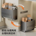厨房不锈钢筷子筒台面壁挂筷笼勺子收纳架收纳架筷子沥水置物架