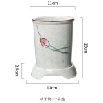 中式陶瓷筷子筒筷子篓面馆大号厨房筷子勺子收纳架收纳盒沥水筷笼