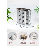 厨房用品304不锈钢筷子筒批发筷子架筷笼刀叉收纳架免打孔挂墙