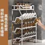 不锈钢厨房调味架台面多层置物架免安装倾斜收纳家用调料瓶油瓶架