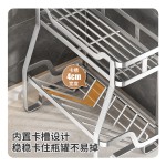 不锈钢厨房调味架台面多层置物架免安装倾斜收纳家用调料瓶油瓶架
