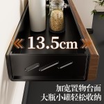 个物胡桃木调料架厨房墙上置物架壁挂式调味料品瓶收纳2025年新款