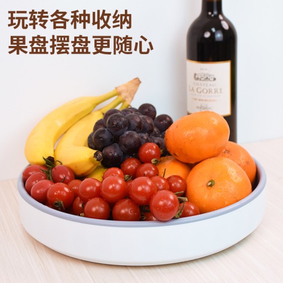 骎锋新品360度旋转置物架厨房调料多功能托盘转动收纳盒双色 厂家