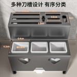 刀架筷子笼一体厨房置物架菜刀刀具三合一筷笼筒勺子置物架批发