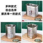 跨境爆款不锈钢筷子筒高档厨房置物架壁挂式免打孔沥水轻奢筷子笼