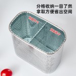 跨境爆款不锈钢筷子筒高档厨房置物架壁挂式免打孔沥水轻奢筷子笼