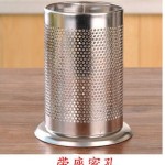 无磁不锈钢筷子筒置物架沥水筷笼餐厅苹果孔圆孔筷筒筷子篓吸管筒