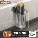 筷子收纳盒壁挂式厨房家用新款筷笼放勺子筷子筒筷子篓沥水置物架
