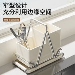 不锈钢筷子收纳盒厨房筷笼勺子叉沥水置物架台面家用餐具筷子筒