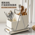 不锈钢筷子收纳盒厨房筷笼勺子叉沥水置物架台面家用餐具筷子筒