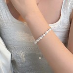 S925纯银轻奢香巴拉珍珠手链女高级小众百搭气质闺蜜手链代发