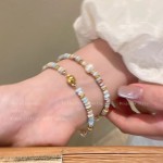 正圆施家珍珠寿山石多巴胺双层手链女百搭轻奢高级感小众时尚手串