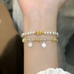 新款拉丝金葫芦手串古法中古手链时尚轻奢手饰串珠高级感珠子女生