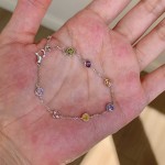 S925纯银镀18k金双龟面彩虹手链女轻奢小众高级感设计泡泡手饰