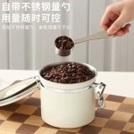 304不锈钢密封罐呼吸密封储物罐带勺奶粉咖啡豆罐奶茶店用品批发