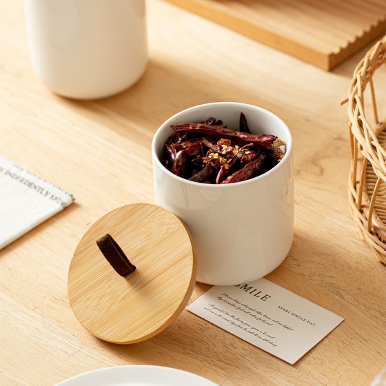 陶瓷储物罐密封盖带硅胶圈水杯盖家用食品罐杯盖茶叶罐可定制logo