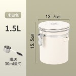 304不锈钢咖啡粉储豆罐密封罐保存罐圆形储存罐猫粮狗粮储物桶