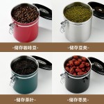 跨境304食品级不锈钢密封罐咖啡豆储存罐带日期干果茶叶保鲜罐