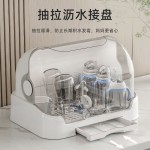 辅食收纳柜婴儿奶瓶收纳盒防尘置物架宝宝餐具收纳箱专用奶瓶沥水