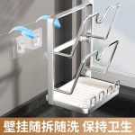 壁挂式不锈钢锅盖架托厨房置物架台式砧板支架锅铲架沥水收纳架子