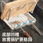壁挂式不锈钢锅盖架托厨房置物架台式砧板支架锅铲架沥水收纳架子