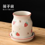 日式陶瓷筷子筒创意新款筷笼家用多功能沥水筷篓置物厨房餐具收纳