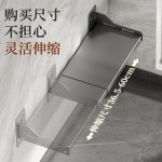 可伸缩厨房微波炉置物架免打孔挂墙上放烤箱架子家用壁挂式收纳架