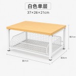 微波炉置物架台面带抽屉烤箱电饭煲放空气炸锅收纳架抽屉式置物架