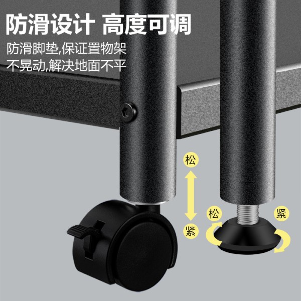 微波炉置物架加厚多层厨房电烤箱落地可移动多功能收纳架储物架子