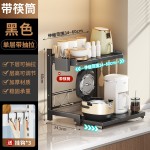 厂家直批厨房抽拉式微波炉烤箱架可伸缩扩容台面双层多功能收纳架