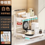 厂家直批厨房抽拉式微波炉烤箱架可伸缩扩容台面双层多功能收纳架