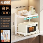 厂家直批厨房抽拉式微波炉烤箱架可伸缩扩容台面双层多功能收纳架