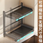 多功能微波炉架可抽拉伸缩厨房架桌面台面置物架双层家用收纳架