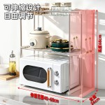 跨境微波炉置物架抽拉式厨房电饭煲架子台面多功能电器烤箱收纳架