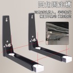 微波炉支架悬挂墙上置物架不锈钢折叠伸缩壁挂托架烤箱收纳架