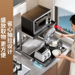 厨房微波炉架子电饭煲多层置物架家用台面锅具收纳放烤箱储物支架